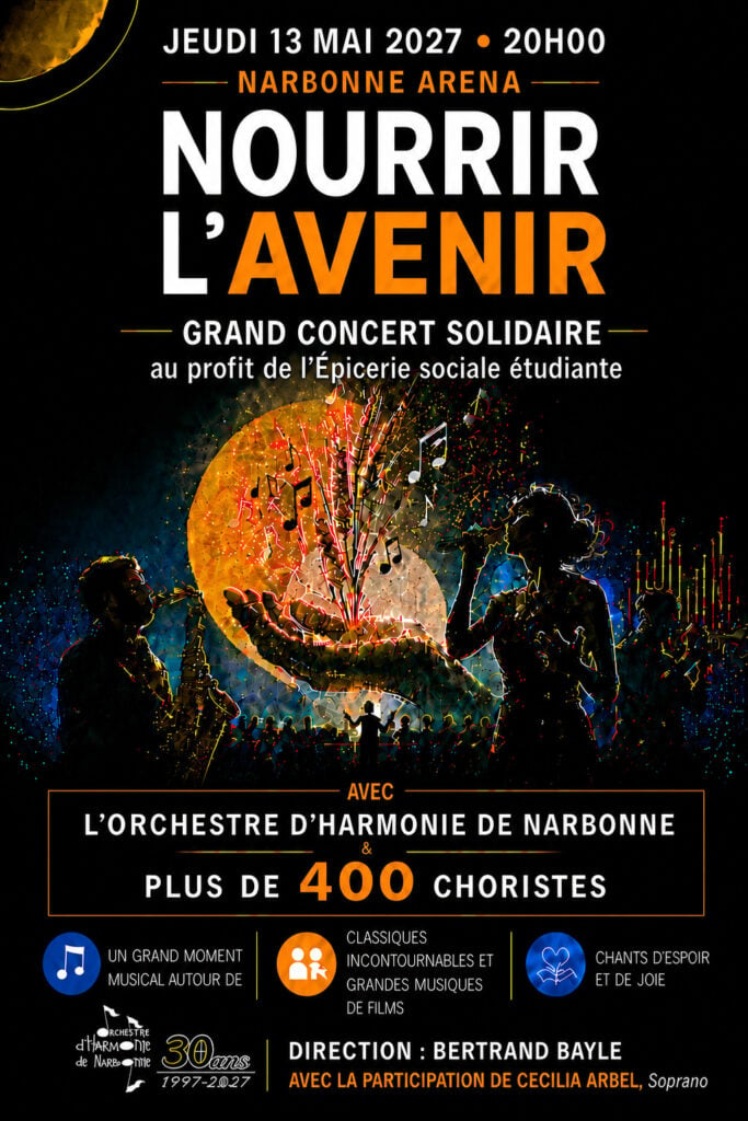 Concert Solidaire « Nourrir L'Avenir » en concert à la Narbonne Arena le Jeu 13 mai